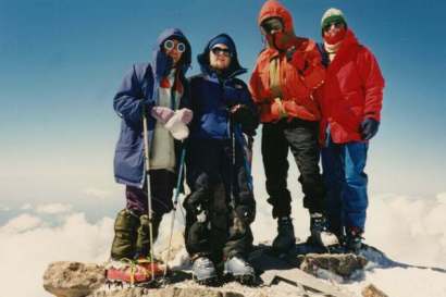 On the summit of Mt Elbrus